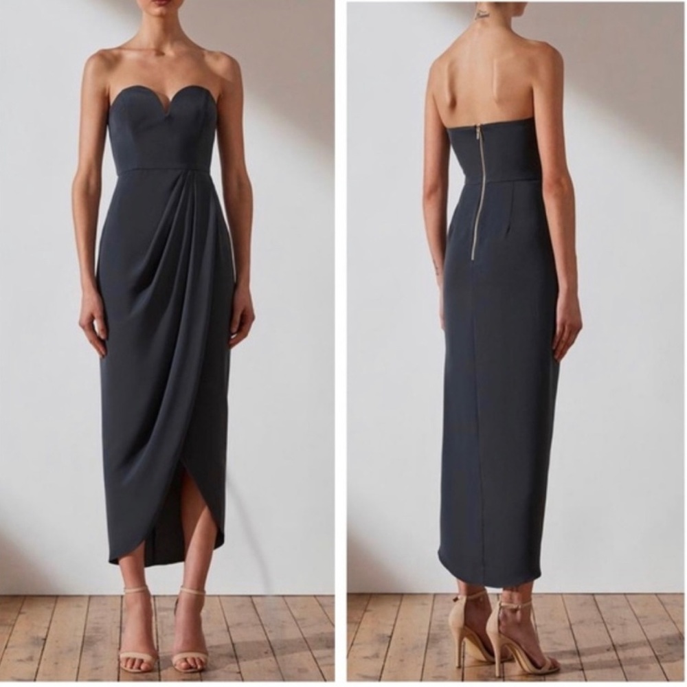 NWT Shona Joy U Wire Bustier Dress US 4
Charcoal Gray